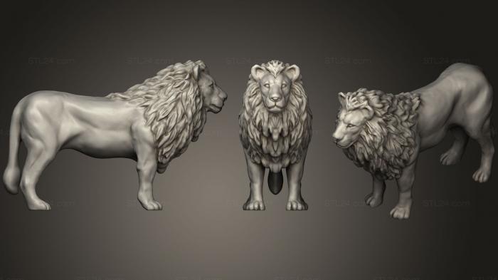 Статуэтки львы тигры сфинксы (LION3D~2, STKL_0314) 3D модель для ЧПУ станка